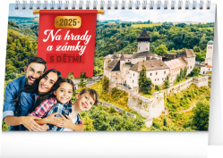 NOTIQUE Stolní kalendář S dětmi na hrady a zámky 2025, 23,1 x 14,5 cm
