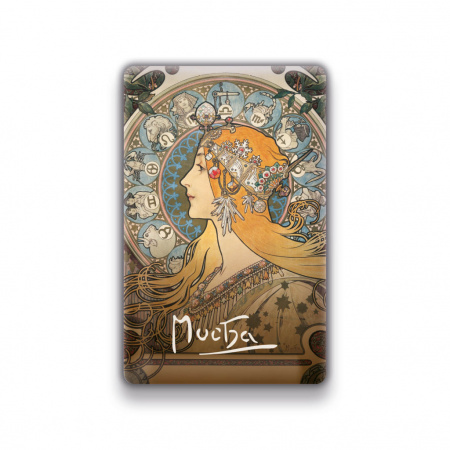 detail Magnet Alfons Mucha – Zodiak, 54 × 85 mm