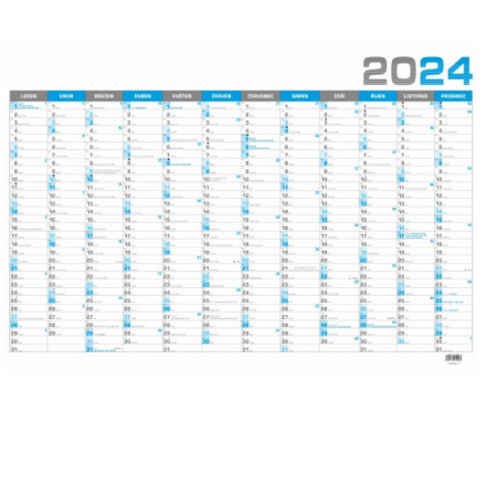 detail Kalendář nástěnný B1 roční modrý