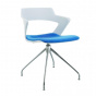 náhled Kon.židle AOKI 2160 TC Style, plast bílá + čal.sedák modrá YN 202