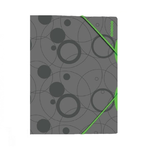 Mapa 253 s gumou Box PP Colori šedo-zelená/poslední kus na prodejně