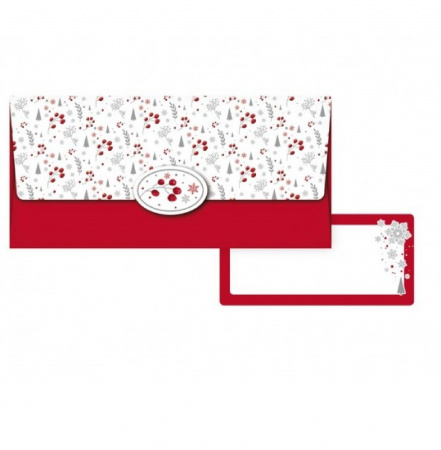 detail Obálka na peníze vánoční červeno - bílá
