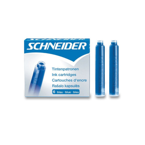 Bombičky inkoustové Schneider 6ks modré