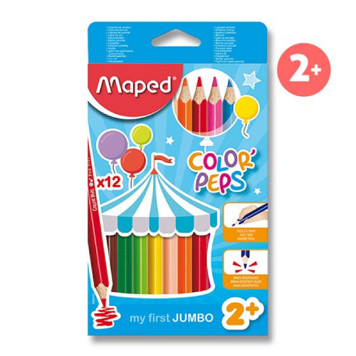 Pastelky trojhranné Color'Peps Jumbo Maped 12ks