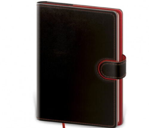 Zápisník Flip B6 M linkovaný černo/červená/dočasně nedostupné