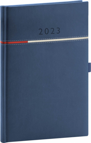 Týdenní diář Tomy 2023, modročervený, 15 × 21 cm