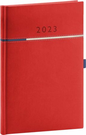 detail Týdenní diář Tomy 2023, červenomodrý, 15 × 21 cm