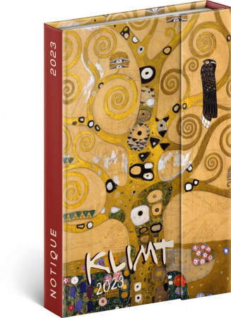 detail Týdenní magnetický diář Gustav Klimt 2023, 11 × 16 cm