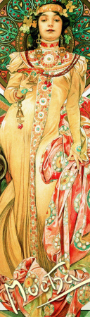 detail Záložka Alfons Mucha – Moet Chandon