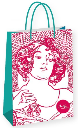 detail Dárková taška Alfons Mucha – Ruby, Fresh Collection, velká