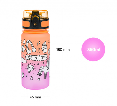 detail BAAGL Tritanová láhev na pití Gradient Jednorožec, 350 ml