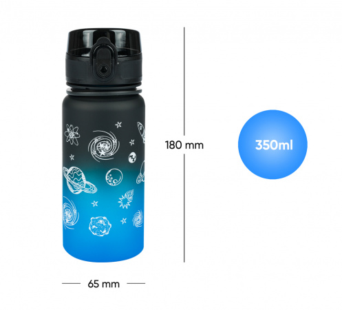detail BAAGL Tritanová láhev na pití Gradient Vesmír, 350 ml