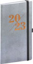 náhled Kapesní diář Vivella Fun 2023, stříbrný, 9 × 15,5 cm