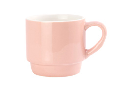 Stohovatelný porcelánový hrnek 11 Oz - růžový