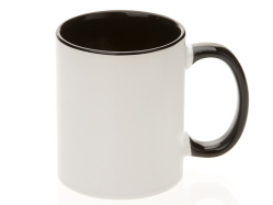 Hrnek SubliT bílý 325 ml - vnitřek a ucho černé