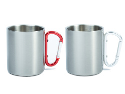 Nerezový hrnek SubliT se stříbrnou karabinou 11 Oz