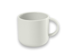 Světle šedý dětský polymerový hrnek 6 Oz