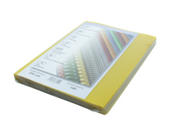 Žluté přední desky pro kroužkovou vazbu, A4