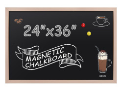 Černá tabule na křídy v dřevěném rámu 86x56 cm