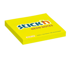 Bloček samolepící 76x76 mm Hopax 100 listů neon žlutá /E