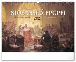 NOTIQUE Nástěnný kalendář Slovanská epopej – Alfons Mucha 2025, 48 x 33 cm