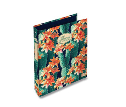 Pořadač A5 4-kroužky 3,5cm Pigna Monocromo Flowers /E