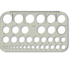Pravítko šablona kružnicová 4 - 40mm po 1 mm /E