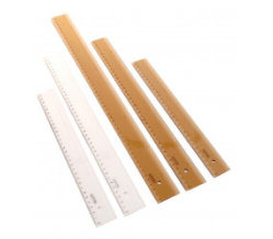 Pravítko 30 cm transparentní pro leváky