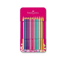 Pastelky Faber-Castell Sparkle plechová dóza 12ks
