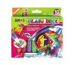 Barvy na sklo 10 ks šablony+folie/E