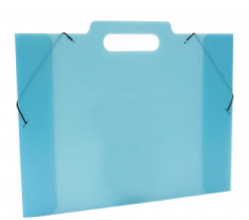 Desky na výkresy A3 Frosty klopy+guma modré /E