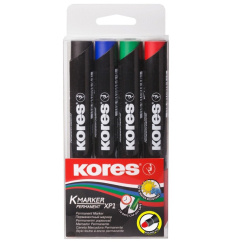 Popisovač permanentní Kores K-Marker sada 4ks/E