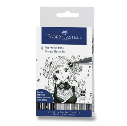 Popisovač Faber-Castell Pitt Artist Pen Manga 8ks /E