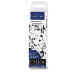 Popisovač Faber-Castell PItt Artist Pen Manga černé II 4ks /E