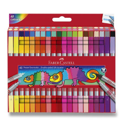 Fixy oboustranné dětské Faber-Castell - 40 barev