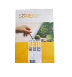 Etikety na archu A4 52,5x29,7 mm Sorex 100listů celé balení/E