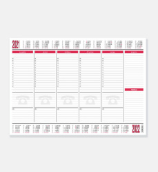 Stolní plánovač týdenní A2