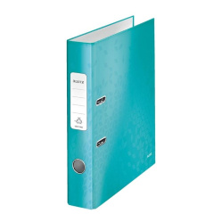 Pořadač A4 5cm páka Leitz WOW lamino tyrkysový/E