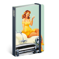 Notes Pin-up Girls, linkovaný, 11x16cm