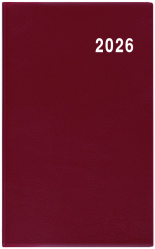 Diář 2026 měsíční Marika-PVC bordó