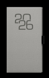 Diář 2026 týdenní kapesní A6 Jakub-Fabric šedý