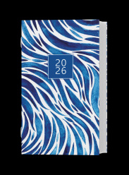 Diář 2026 měsíční Marika lamino modrobílý