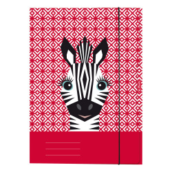 Mapa s gumou A4 tříchlopňová papírové Cute zebra