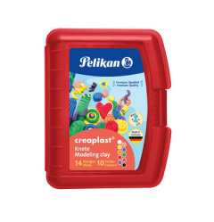 Plastelína Crea 10ks/240g. červ.
