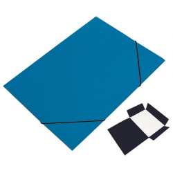 Mapy s gumou A4 prešpán tm.modrá/E