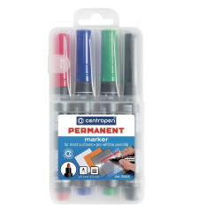 Popisovač permanentní Centropen 8566 sada 4ks /E