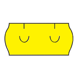 Etikety do kleští 26x12 mm UNI 1500 etiket žluté /E