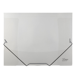 Mapa s gumou A4 tříchlopňová PP průhledná čirá /E