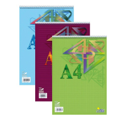 Blok spirála A4 čistý 70 listů horní