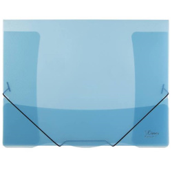 Mapa s gumou A4 tříchlopňová PP modrá /E